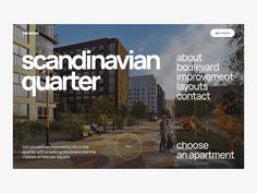 the website for scandinavian quarter is displayed