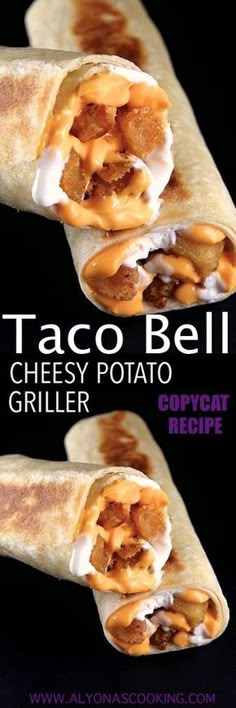 taco bell cheese potato grilled pita bread recipe with copycat recipe below