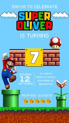 the super mario birthday party is coming