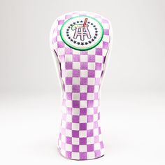 Transfusion Checkered Fairway Headcover-Golf Accessories-Fore Play-Purple-One Size-Barstool Sports Golf Baby, Golf Headcovers, Barstool Sports, Sports Store, Play Golf, Head Covering, Gift Shop, Bar Stools, Golf