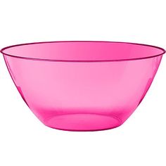 a pink glass bowl is shown on a white background and it appears to be empty