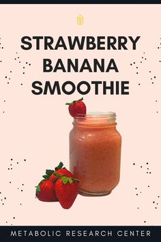 a book cover with strawberries in a jar and the title, strawberry banana smoothie