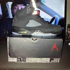 Brand New Jordan 5 Metallic Blacks 2016 Edition With Box Jordan 5, Newest Jordans, Jordans For Men, Jordan Shoes, Athletic Shoes, Men's Shoes, Black And Red, Man Shop, Brand New