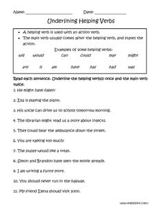 worksheet describing the verbs in an english language with pictures and text on it