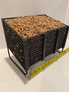 a large crate filled with lots of nuts