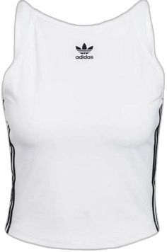 White Casual Tops With Side Stripes, White Adidas Logo Top For Sports Season, White Adidas Logo Top For Sports, White Adidas Tops For Sports Season, White Sports Tops With Side Stripes, White Adidas Tops For Spring, White Athleisure Top With Three Stripes Branding, White Adidas Sports Top, White Adidas Logo Sports Top