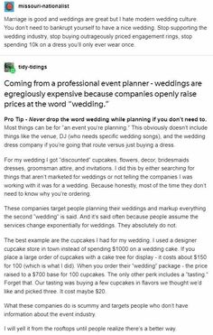 an email message from the wedding planner