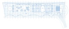 a blueprint drawing of a building with various rooms