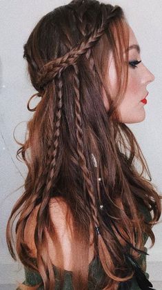 Down Hairstyles Braid, Fishtail Hairstyle, Braid Half Up, Braids Fishtail, Hairstyles For Everyday, Partial Updo, Kort Bob, Halloweenský Makeup, Hairstyles Braid