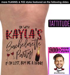 i'm with kayla's bachelor party if i lost me a drink tattoo