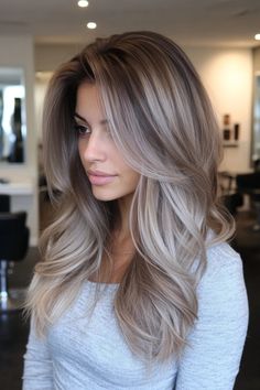 25 Ashy Light Brown Hair Trends That'll Make You Swoon Light Brown Hair Trends, Brown Hair With Light Blonde Highlights, Light Cool Brown Hair, Ashy Light Brown Hair, Ashy Light Brown, Light Brown With Highlights, Ash Brown Hair Balayage, Ashy Brown Hair, Ashy Blonde Hair