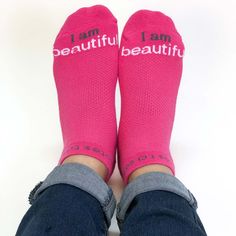 wedding party gift i am beautiful bridesmaid socks Pink Sports Socks, Comfortable Breathable Pink Socks, Pink Comfortable Stretch Socks, Sporty Stretch Pink Socks, Pink Breathable Stretch Socks, Pink Stretch Breathable Socks, Pink Socks, I Am Beautiful, Wedding Party Photos