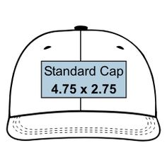 a baseball cap with the word standard caps printed on it