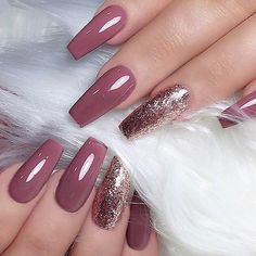 Neat Nails, Mauve Nails, Gel Nail Art Designs, Fall Acrylic Nails, Christmas Nails Acrylic, Gel Nail Art, Nail Polishes