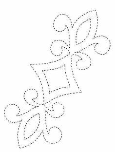 an embroidered pattern with the letter z in it's center and two leaves on each side