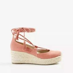 New Ann Taylor Elsa Suede Espadrille Wedges Shoes Pink Sunset Wrap Around Size 8 Ann Taylor New Without Box Size: Women’s Us Size 8 Color: Pink Sunset Wedges Wraparound Ankle Ties With Tassels Rich Suede Round Toe Padded Footbed For Complete Comfort Covered 2 1/4” Heel Runs Slightly Narrow According To Reviewers No Returns Accepted. Thank You And Have An Amazing Day! Casual Pink Lace-up Heels, Pink Lace-up Heels For Spring, Pink Round Toe Espadrilles For Spring, Pink Closed Toe Espadrilles For Spring, Pink Platform Wedge Heel Espadrilles, Pink Platform Espadrilles With Wedge Heel, Spring Pink Platform Espadrilles, Pink Platform Espadrilles For Spring, Pink Closed Toe Platform Espadrilles