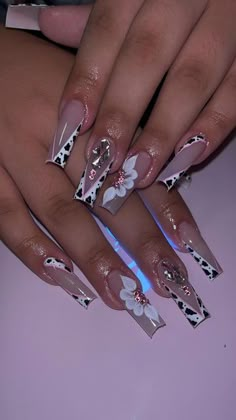 White Tip Acrylic Nails, Cowboy Nails, Accepting New Clients, Cow Nails, Long Acrylic Nail Designs, Cute Simple Nails, Beauty Nails Design, Simple Gel Nails, French Tip Acrylic Nails