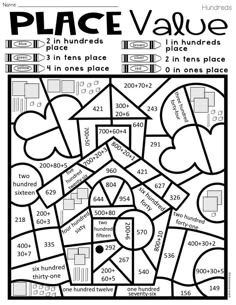 a coloring page with the words valor in spanish and numbers to be added on it