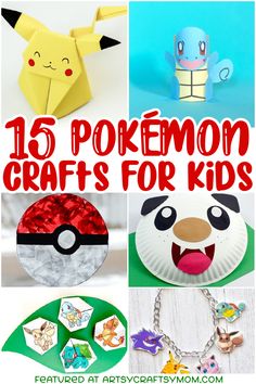 pokemon crafts for kids to make with paper plates