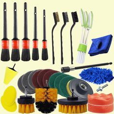 U/D Car Detailing Brush Set,Car Interior Cleaning Kit Car Detailing Supplies for Car Motorcycle Interior Exterior Leather Air Vents Clean Car Cleaning Accessories, Best Car Detailing Tools, How To Start A Car Detailing Business, Car Detailing Supplies, Cleaning Air Vents, Fly Zapper, Mosquito Zapper, Car Wash Mitt