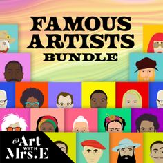 the famous artists bundle is featured in this poster for art with mirse's