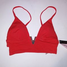 Victoria Secret Swim Bikini Top Xs Solid Red V Center Long Line Removable Padding Wireless New With Tags *Bundle To Save Chavonne11 022723 Trendy Red Crop Top With Built-in Bra, Red Crop Top With Built-in Bra For Night Out, Low-cut Seamless Swimwear For Party, Red Bra-friendly Crop Top For Summer, Red Bra Friendly Crop Top For Summer, Red Summer Crop Top For Club, Red Crop Top For Summer Clubbing, Red Party Crop Top With Built-in Bra, Red Bra-friendly Crop Top