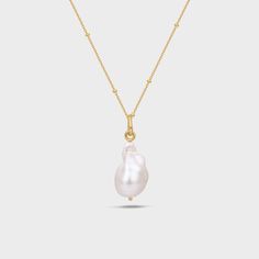 Material: 24K Gold-plated 925 Sterling Silver Pendant: Natural Freshwater Baroque Pearl Length:  515mm(20.27 inch) + 35mm (1.37 inch) Pearl Weight:  5g  Weight: 8.07g Crafted with a lustrous, large baroque pearl, this necklace is plated with 24K gold on 925 silver. Each pearl boasts a unique shape and color, imparting a sense of sophistication and glamour to any ensemble. Baroque Pearl Pendant, Gold Rope Chains, Baroque Pearl Necklace, Pearl Pendant Necklace, June Birth Stone, Baroque Pearls, Rope Chain, Pearl Pendant, Sterling Silber