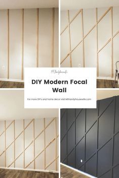 diy modern focal wall in the living room