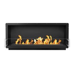 The Bio Flame 60-Inch Smart Firebox SS - Built-in Black Ethanol Fireplace Ethanol Fireplace, Real Flame, Traditional Fireplace, Best Appliances, Wood Fireplace, Fireplace Inserts, Electric Fireplace, Brushed Stainless Steel, Comforters Cozy