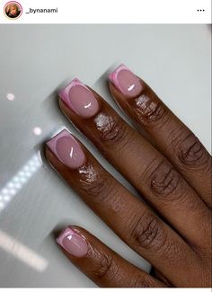 Short Square Acrylic Nails French Tips Color, Acrylic Nails Nude Design, Shorties Nails Nude Pink, Nail Ideas Short Simple, Acrylic Overlay Nails Short Natural, Nails Nude Design, Baddies Nails Short, Square Acrylic Nails Pink, Work Manicure