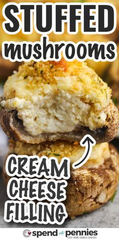 stuffed mushrooms with cream cheese filling