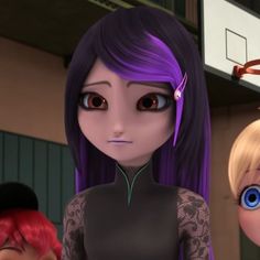 two animated women standing next to each other