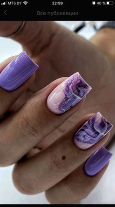 44 Best Summer 2024 Nail Trends to Inspire You | Summer Nails 2024 Summer 2023 Nail Trends, Wave Nails, 2023 Nail, Beauty Hacks Nails, Purple Nail Designs, Casual Nails, Cute Gel Nails