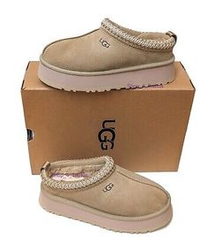 Top Seller for New Women's Shoes UGG Brand Braid Tazz Platform Slippers 1122553 Mustard Seed, Women's Shoes Synthetic Platform Slippers With Woven Sole, Ugh Slipper Platform, Ugg Mustard Seed, Ugg Tasman Slippers Mustard Seed, Mustard Seed Platform Uggs, Brown Comfortable Slip-on Platform Slippers, Platform Slippers, Mustard Seed, Slipper Shoes