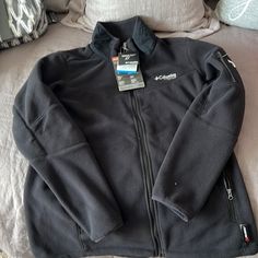 This Jacket Has Two Zippered Pockets And A Pocket On The Sleeve. Perfect For Hitting The Slopes As An Under Layer. Nwt Black Fleece Outerwear For Hiking, Black Fleece Outerwear For Outdoor Activities, Black Fleece Jacket For Winter Outdoor, Black Winter Fleece Jacket For Outdoor, Black Fleece Jacket With Pockets For Winter, Winter Pants, Snowboard Jacket, Snow Jacket, Columbia Jacket