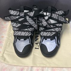 Size: Eu 41 (Men's 8) Brand New In Box With Tags, No Stains Colour: Black If You Have Any Questions, Please Leave Me A Message Larvin Shoes, Lanvin Curb Sneaker Black, Lanvin Shoes, Black Sneakers, Stain Colors, Lanvin, Mens Shoes Sneakers, Leave Me, Men's Shoes