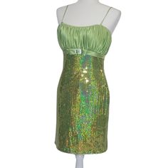 Green Mini Sequin Dress For Prom, Embellished Green Mini Dress For Party, Embellished Green Mini Dress For Party Season, Fitted Sequin Satin Mini Dress, Fitted Satin Mini Dress With Sequins, Y2k Style Mini Party Dress, Glamorous Green Mini Sequin Dress, Y2k Mini Party Dress, Green Sequined Mini Dress For Cocktail