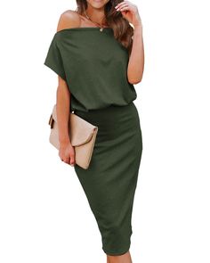 [SponsoredPost] BTFBM Women's Casual Party Dresses 2024 Summer Spring Off The Shoulder Short Sleeve Slim Ribbed Knit Midi Bodycon Dress is a stylish and versatile dress that is perfect for any occasion. The off-the-shoulder design adds a touch of femininity to the dress, while the short sleeves provide a comfortable and practical option for warmer weather. The ribbed knit material is not only on-trend but also hugs the body in all the right places, creating a slimming and flattering silhouette. The midi length #formfittingdressforwomen Marled Dress, Black Sundress, Casual Party Dresses, Embroidered Maxi Dress, Body Con Dress, Lace Sheath Dress, Midi Shirt Dress, Versatile Dresses