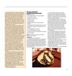 an article in a magazine about food