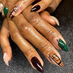 Studio SIXTY12’s Instagram photo Sassy Nails, Dope Nail Designs, Nails Only, Chic Nails, Funky Nails, Creative Nails, Fancy Nails, Fire Nails, Pretty Acrylic Nails