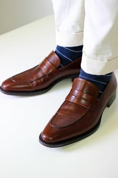 Gentlemen Style Brown Leather Penny Loafers Moccasin Shoes Handmade Edition on Storenvy Mens Formal Outfits, Gentlemen Style, Gents Shoes, Moccasin Shoes, Best Shoes For Men, Moccasins Shoes, Shoes Handmade, Man Fashion, Gentleman Style