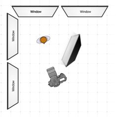 the floor plan for an office with furniture and windows, including a chair, desk, window