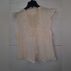 New With Tag! Monteau Ladies Short Sleeve Blouse! Cream In Color. Ladies Size Xl (Fits Smaller) Armpit To Armpit Measures 21 Inches Across Length Measures 26 Inches Smoke Free Home Beige Short Sleeve Blouse With Lace Top, Cream Sleeveless Daytime Top, Beige Short Sleeve Lace Top Blouse, Cream Sleeveless Top For Daytime, Summer Short Sleeve Lace Top For Work, Beige Lace Top Short Sleeve Blouse, Beige Sleeveless Top For Daytime, Cream Feminine Tops For Daytime, Casual Cream Sleeveless Blouse