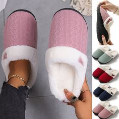 Category:Slippers; Upper Materials:PU; Season:Winter,Fall; Heel Type:Flat Heel; Gender:Women's; Size Suggestion:select one size larger than usual; Toe Shape:Round Toe; Style:Minimalism,Comfort,Casual; Heel Height(inch):<1; Outsole Materials:Rubber; Occasion:Daily,Indoor; Closure Type:Loafer; Pattern:Solid Color; Listing Date:09/01/2023; 2024 Trends:Warm Slippers,Indoor Shoes,House Slippers,Fuzzy Slippers Fluffy Slippers; Size chart date source:Provided by Supplier.; Heel Height:Flat Mid Calf Suede Boots, Slippers Fluffy, Knee High Boots Winter, Cheap Ankle Boots, Winter Flats, Buy Boots, Indoor Shoes, Fluffy Slippers, Slouchy Boots