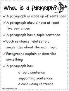 what is a paragraph? worksheet for students to practice their writing skills