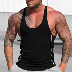 Season:Spring  Summer; Function:Soft,Breathable; Fabric:Polyester; Sleeve Length:Sleeveless; Gender:Men's; Style:Muscle,Fashion,Basic; Elasticity:Micro-elastic; Tops Type:Undershirt,Tank,Tank Top; Occasion:Gym,Sport,Casual Daily; Top Length:Regular; Fit Type:Regular Fit; Pattern:Plain; Neckline:Crew Neck; Front page:FF; Listing Date:02/21/2024; Production mode:External procurement; Bust:; Length [Top]: Bodybuilding Tank Top, Men Bodybuilding, Crossfit Clothes, Body Building Men, Athletic Looks, Gym Tank Tops, Activewear Fashion, Sport Tank Tops, Professional Fashion