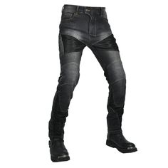 Upgrade your biker style with our Retro Motorcycle Meshed Off-Road Racing Jeans. Made with high-quality meshed fabric, these jeans offer maximum breathability and comfort while providing a slim fit style. Perfect for your all-season rides, these jeans are a must-have for any motorcycle enthusiast. CE Certified Knee Hip Protective Pads ⇨ The knee and hip pads are detachable and easy to mount. Insert them into their special pockets for added protection on the road. Reinforced Stitching ⇨ The pants feature reinforced stitching in critical areas to strengthen the connected parts. Knee and Lower Back Stretchable Pleats ⇨ The pleats on the lower back and on the knee contribute to the jeans’ stretchiness. Pursue that active lifestyle! Don’t let your pants restrict you from the things you want to Motorcycle Riding Pants, Leather Motorcycle Gloves, Motorcycle Jeans, Denim Vests, Motorcycle Pants, Hip Pads, Motorcycle Vest, Retro Motorcycle, Riding Pants