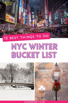 Discover top winter activities for an unforgettable New York City trip. Things To Do In Nyc In January, Nyc Things To Do In Winter, Free Things To Do In Nyc At Christmas, Holiday Season Aesthetic, Nyc During Christmas, New York In February, Highline Nyc, Winter Weekend Getaway