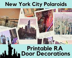 new york city polaroids printable ra door decorations