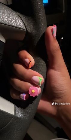 Different Design On Each Nail, Work Nails, Her Nails